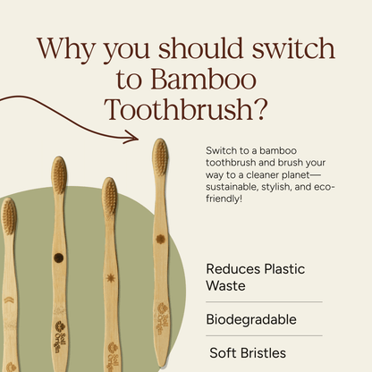 Ultra Soft Bamboo Toothbrush | Eco - Friendly & Anti - Bacterial | Verified Sustainable by Brown Living™