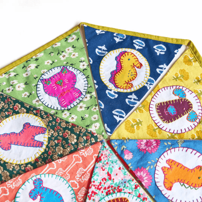 Upcycled Animal Banner Bunting – Wall Decor on Brown Living™. SKU: UMW - BUNTING - ANML - 01. Img 3.