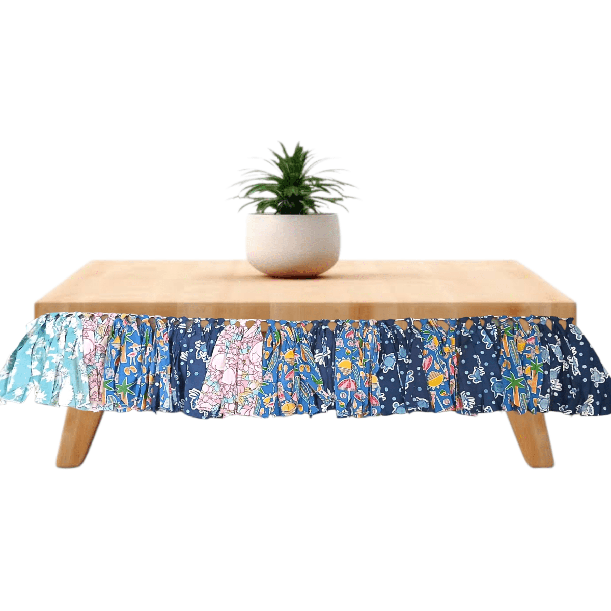 Upcycled Blue Fringes | Verified Sustainable by Brown Living™