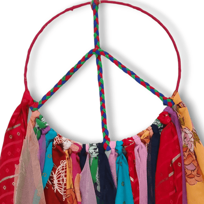 Upcycled Boho Dreamcatcher – Wall Decor on Brown Living™. SKU: UMW - DREAM - BOHO - 01. Img 3.