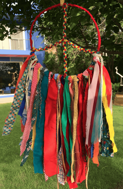 Upcycled Boho Dreamcatcher – Wall Decor on Brown Living™. SKU: UMW - DREAM - BOHO - 01. Img 2.