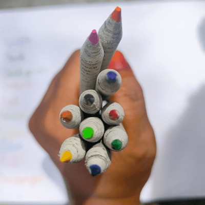 Upcycled Color Pencil – Sustainable & Vibrant Coloring – Pencils on Brown Living™. SKU: CPENCIL. Img 5.