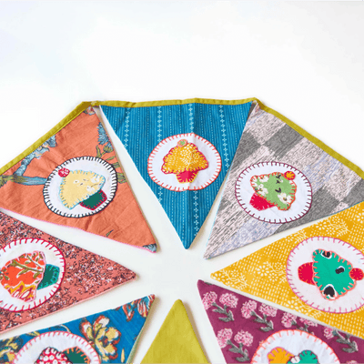 Upcycled Cupcake Banner Bunting – Wall Decor on Brown Living™. SKU: UMW - BUNTING - CUPCAKE - 01. Img 7.