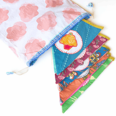 Upcycled Cupcake Banner Bunting – Wall Decor on Brown Living™. SKU: UMW - BUNTING - CUPCAKE - 01. Img 5.
