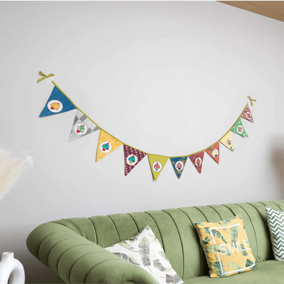 Upcycled Cupcake Banner Bunting – Wall Decor on Brown Living™. SKU: UMW - BUNTING - CUPCAKE - 01. Img 3.