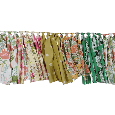 Upcycled Green Fringes – Wall Decor on Brown Living™. SKU: UMW - Fringe - Green - 01. Img 3.