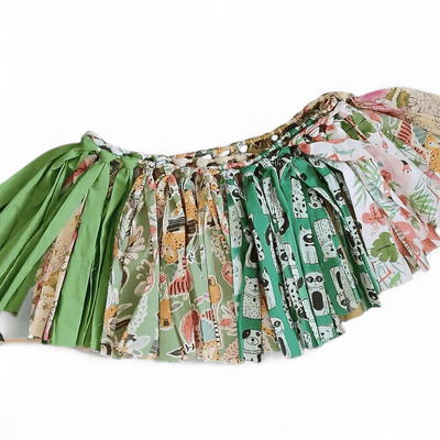 Upcycled Green Fringes – Wall Decor on Brown Living™. SKU: UMW - Fringe - Green - 01. Img 7.