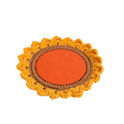 Upcycled Hand Made Coaster Set Of - 4 – Coasters on Brown Living™. SKU: COT19F. Img 2.