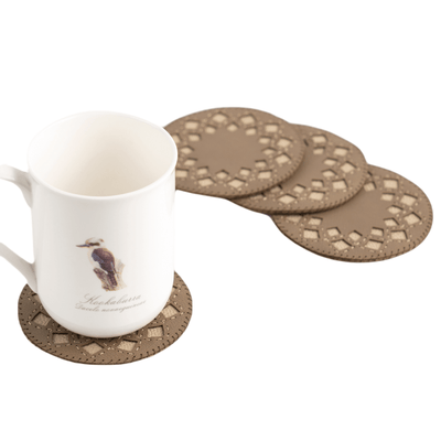 Upcycled Handmade Coasters (Set of 4) – Table Decor on Brown Living™. SKU: COT11. Img 2.