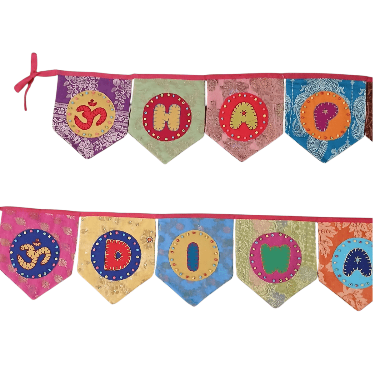 Upcycled Happy Diwali Bunting Banner | Verified Sustainable by Brown Living™