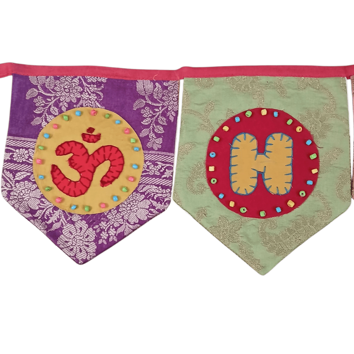 Upcycled Happy Diwali Bunting Banner | Verified Sustainable by Brown Living™
