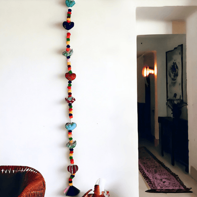 Upcycled Heart Bird String – Wall Decor on Brown Living™. SKU: UMW - BIRD - STRING - 01. Img 2.