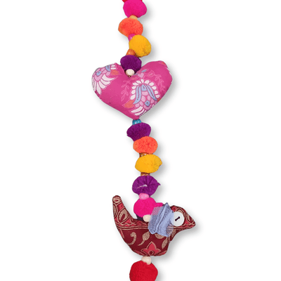 Upcycled Heart Bird String – Wall Decor on Brown Living™. SKU: UMW - BIRD - STRING - 01. Img 3.