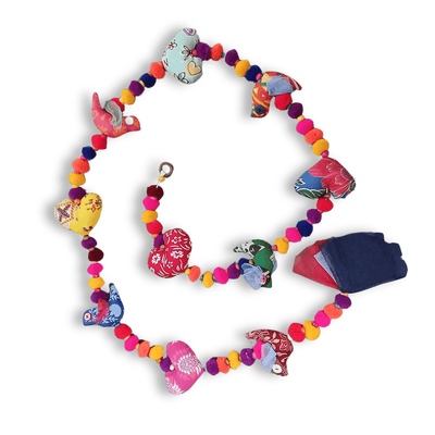 Upcycled Heart Bird String – Wall Decor on Brown Living™. SKU: UMW - BIRD - STRING - 01. Img 1.