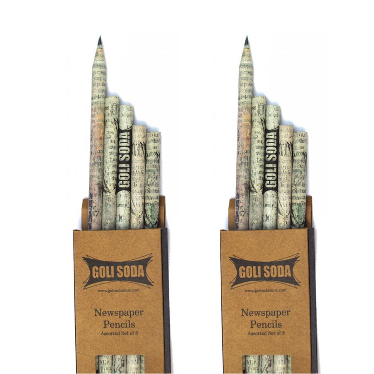 Upcycled Newspaper Pencils (Pack of 5) | Verified Sustainable by Brown Living™