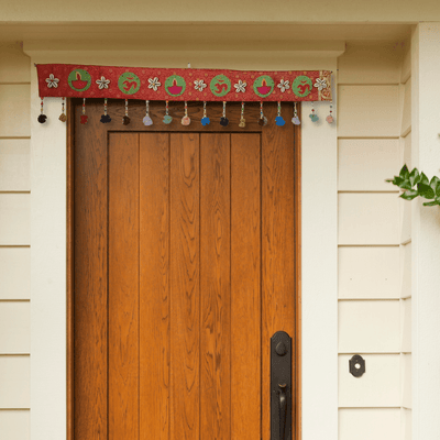 Upcycled Om - Diya Diwali Toran Bandhanvar – Wall Decor on Brown Living™. SKU: UMW - DIYA - TORAN - 01. Img 3.