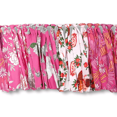 Upcycled Pink Fringes – Wall Decor on Brown Living™. SKU: UMW - Fringe - Pink - 01. Img 5.