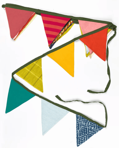 Upcycled Rainbow Bunting – Wall Decor on Brown Living™. SKU: UMW - BUNTING - PRN - 01. Img 7.