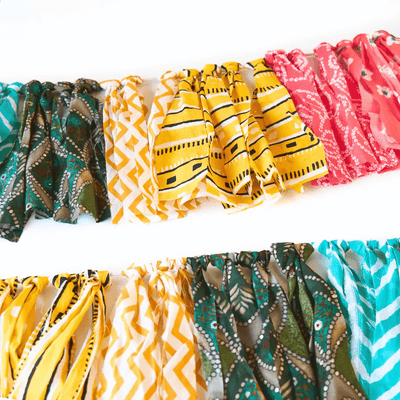 Upcycled Rainbow Fringes – Wall Decor on Brown Living™. SKU: UMW - FRNG - STRING - 01. Img 4.