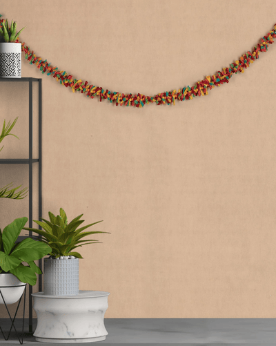 Upcycled Rainbow Rolly Molly String - Party Streamer – Wall Decor on Brown Living™. SKU: UMW - ROLLY - STRING - 01. Img 2.