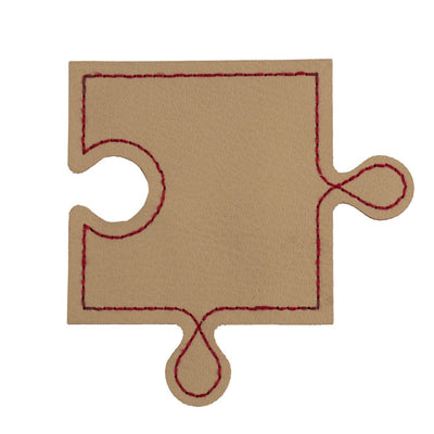 Upcycled, Stain - Free and Handwoven Puzzle Coasters (Set of 4) – Table Decor on Brown Living™. SKU: COT09D. Img 3.