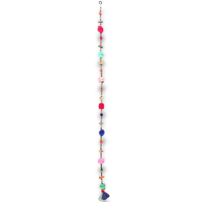 Upcycled Tinker Pom - Pom String – Wall Decor on Brown Living™. SKU: UMW - TINKER - STRING - 01. Img 1.