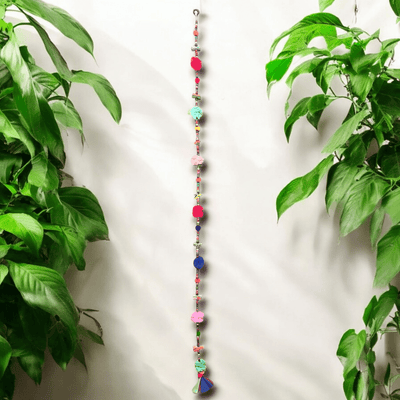 Upcycled Tinker Pom - Pom String – Wall Decor on Brown Living™. SKU: UMW - TINKER - STRING - 01. Img 3.