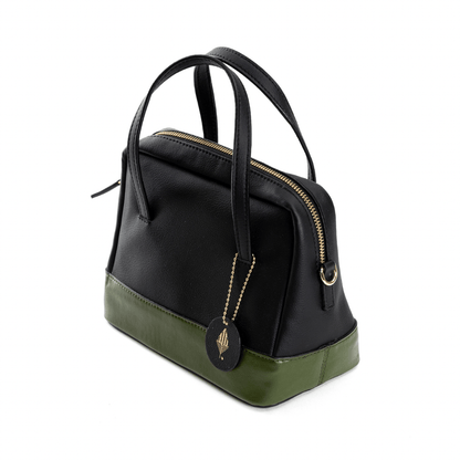 Vanadey (Black & Green) | Women's Bag made with Cactus Leather | Verified Sustainable by Brown Living™