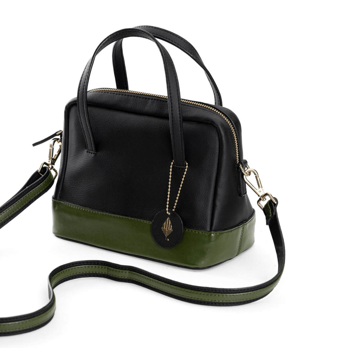 Vanadey (Black & Green) | Women's Bag made with Cactus Leather | Verified Sustainable by Brown Living™