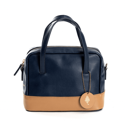 Vanadey (Navy blue & Caramel) | Women's Bag made with Cactus Leather | Verified Sustainable by Brown Living™