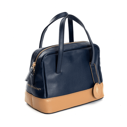 Vanadey (Navy blue & Caramel) | Women's Bag made with Cactus Leather | Verified Sustainable by Brown Living™