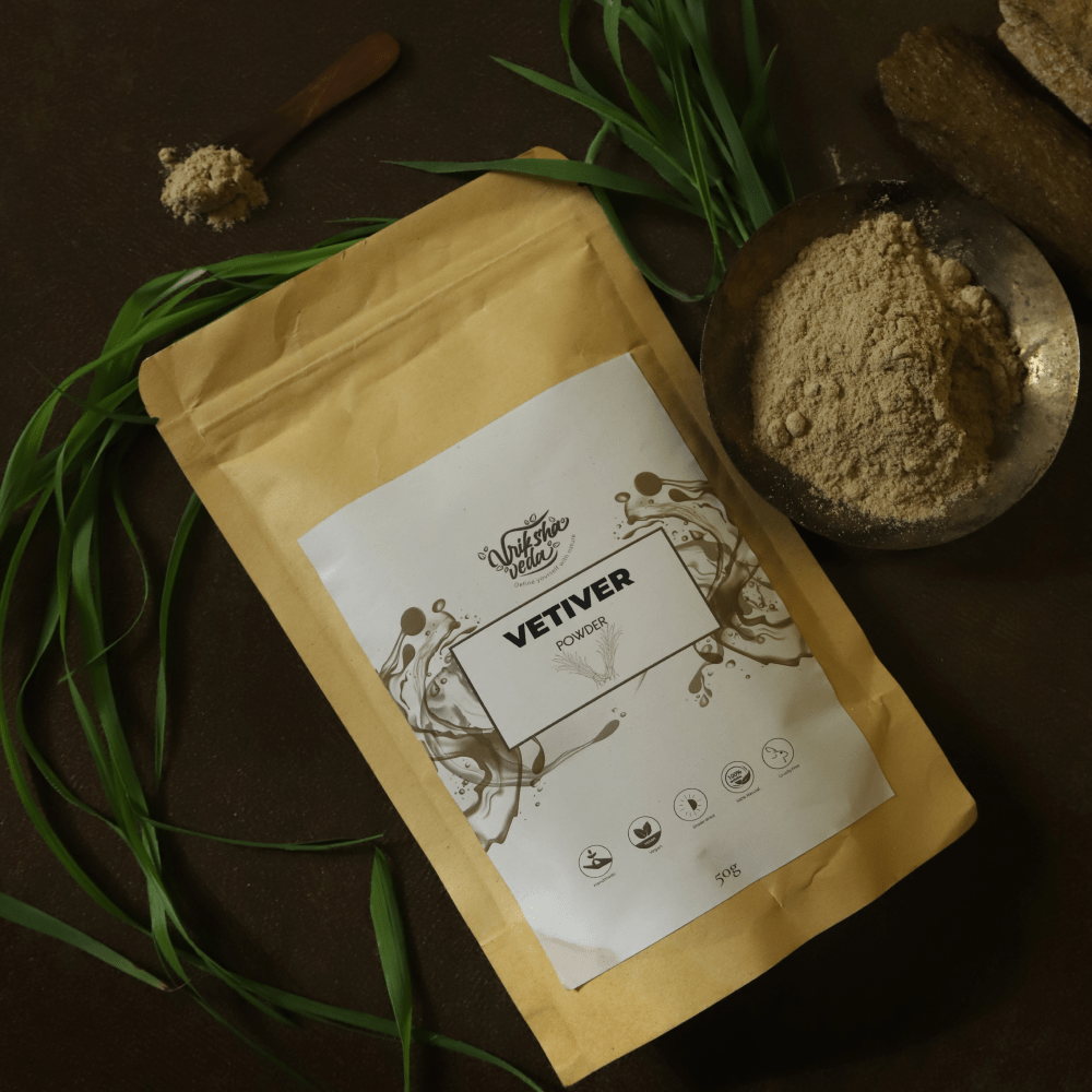 Vetiver Powder - 50 g | Face Pack for Clear Skin | Verified Sustainable by Brown Living™