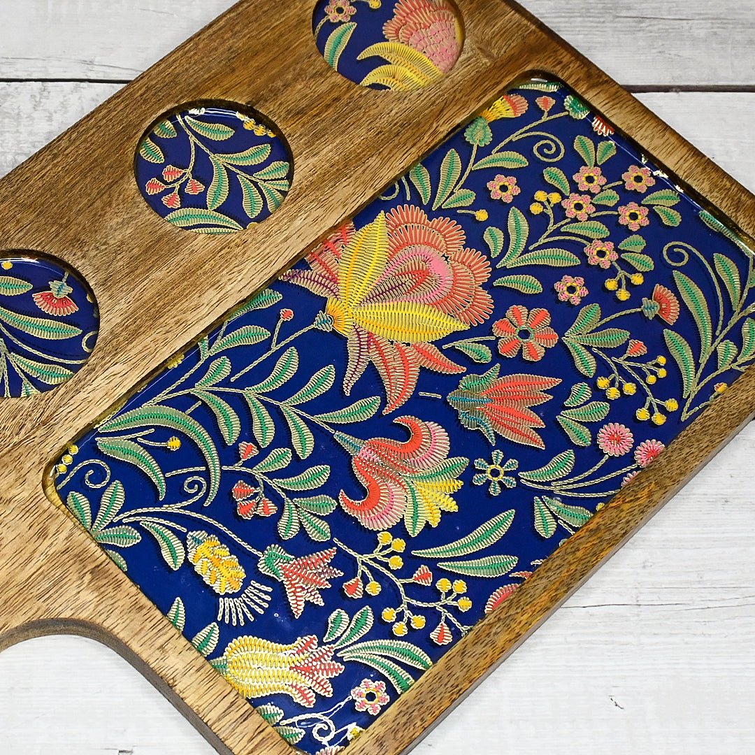 Vibrant Floral Serving Platter | Verified Sustainable by Brown Living™