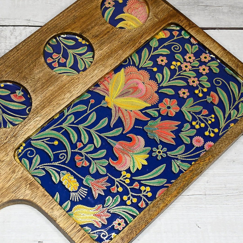 Vibrant Floral Serving Platter | Verified Sustainable by Brown Living™