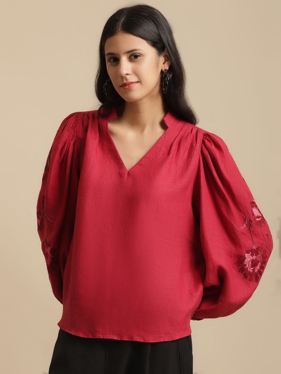 Vivienne Top Red | Verified Sustainable by Brown Living™