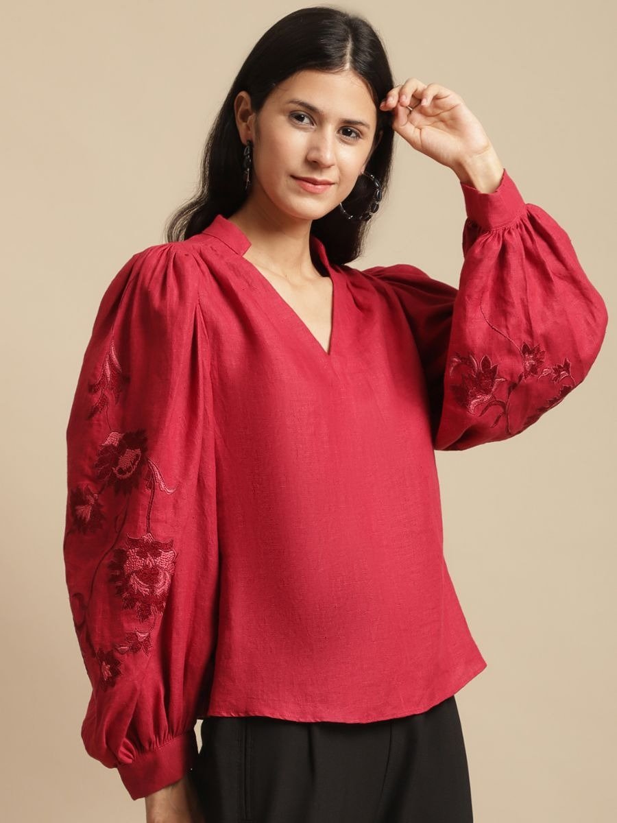 Vivienne Top Red | Verified Sustainable by Brown Living™