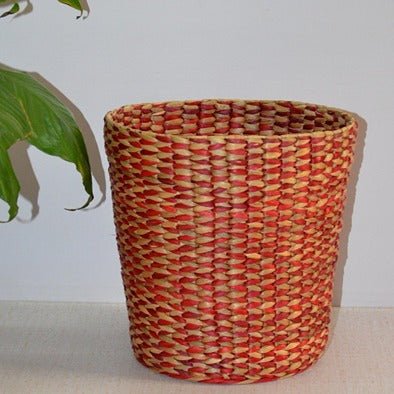 Water Hyacinth Basket Bin – Baskets & Boxes on Brown Living™. SKU: WHWBIN005D. Img 1.