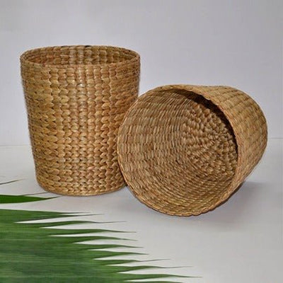 Water Hyacinth Basket Bin – Baskets & Boxes on Brown Living™. SKU: WHWBIN005D. Img 7.