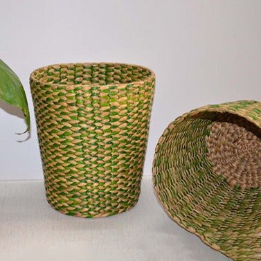 Water Hyacinth Basket Bin – Baskets & Boxes on Brown Living™. SKU: WHWBIN005C. Img 5.