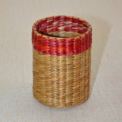 Water Hyacinth Cutlery & Pen Holder – Baskets & Boxes on Brown Living™. SKU: WHPENS003A. Img 1.