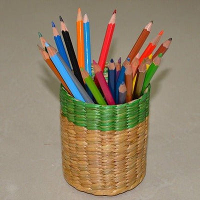 Water Hyacinth Cutlery & Pen Holder – Baskets & Boxes on Brown Living™. SKU: WHPENS003A. Img 11.