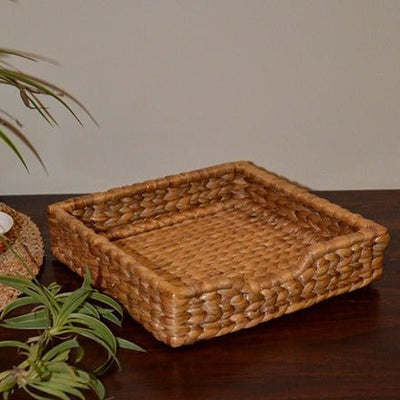 Water Hyacinth Napkin Holder – Baskets & Boxes on Brown Living™. SKU: WHNHOL006A. Img 3.