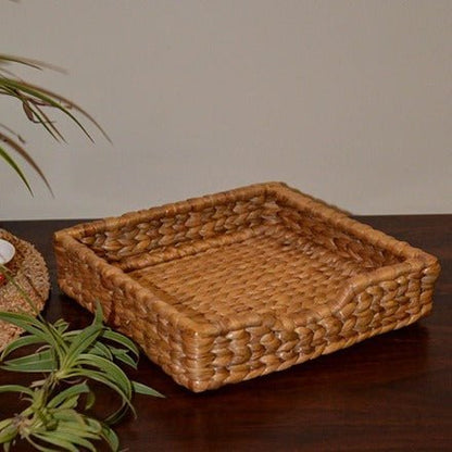 Water Hyacinth Napkin Holder – Baskets & Boxes by DHARINI available on Brown Living™. . SKU: WHNHOL006A. Img 3.