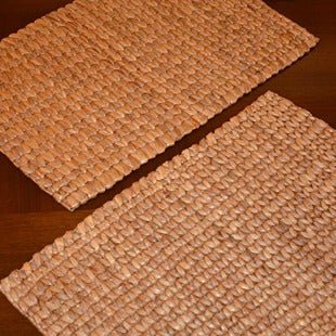 Water Hyacinth Rectangular Placemats (Set of 2) – Table Linens on Brown Living™. SKU: WHPMAT025A. Img 1.