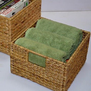 Water Hyacinth Square Storage Basket – Baskets & Boxes on Brown Living™. SKU: WHBBAS001A. Img 7.