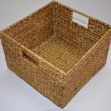 Water Hyacinth Square Storage Basket – Baskets & Boxes on Brown Living™. SKU: WHSBAS002A. Img 3.