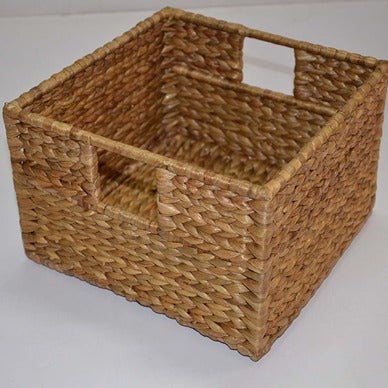 Water Hyacinth Square Storage Basket – Baskets & Boxes on Brown Living™. SKU: WHBBAS001A. Img 6.