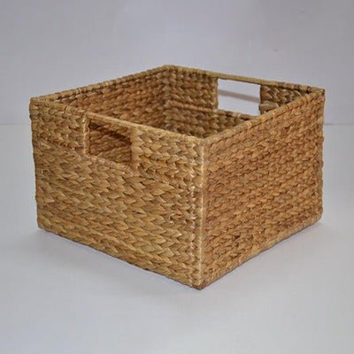 Water Hyacinth Square Storage Basket – Baskets & Boxes on Brown Living™. SKU: WHSBAS002A. Img 1.