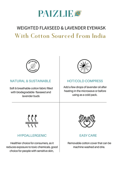 Weighted flax & Lavender Cotton Pillow | Verified Sustainable by Brown Living™