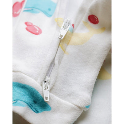 Whales Newborn Bodysuit – Organic Cotton Baby Essential – Kids Sleepsuits on Brown Living™. SKU: AC - 01 - 0002/0 - 3M. Img 7.